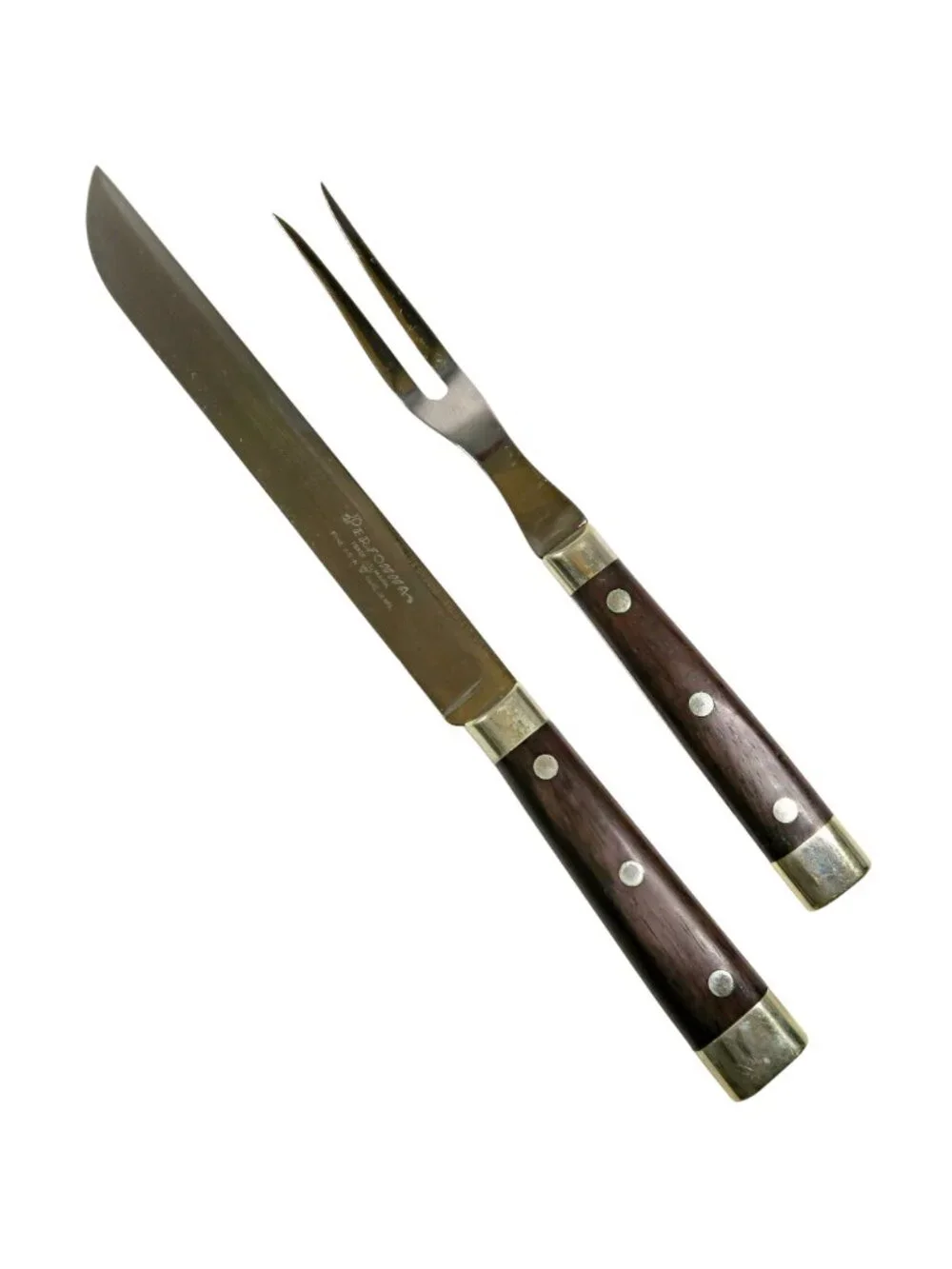 Personna TA‑264 Carving Knife & Fork Set, 1945 Gift, Complete with Box & Insert